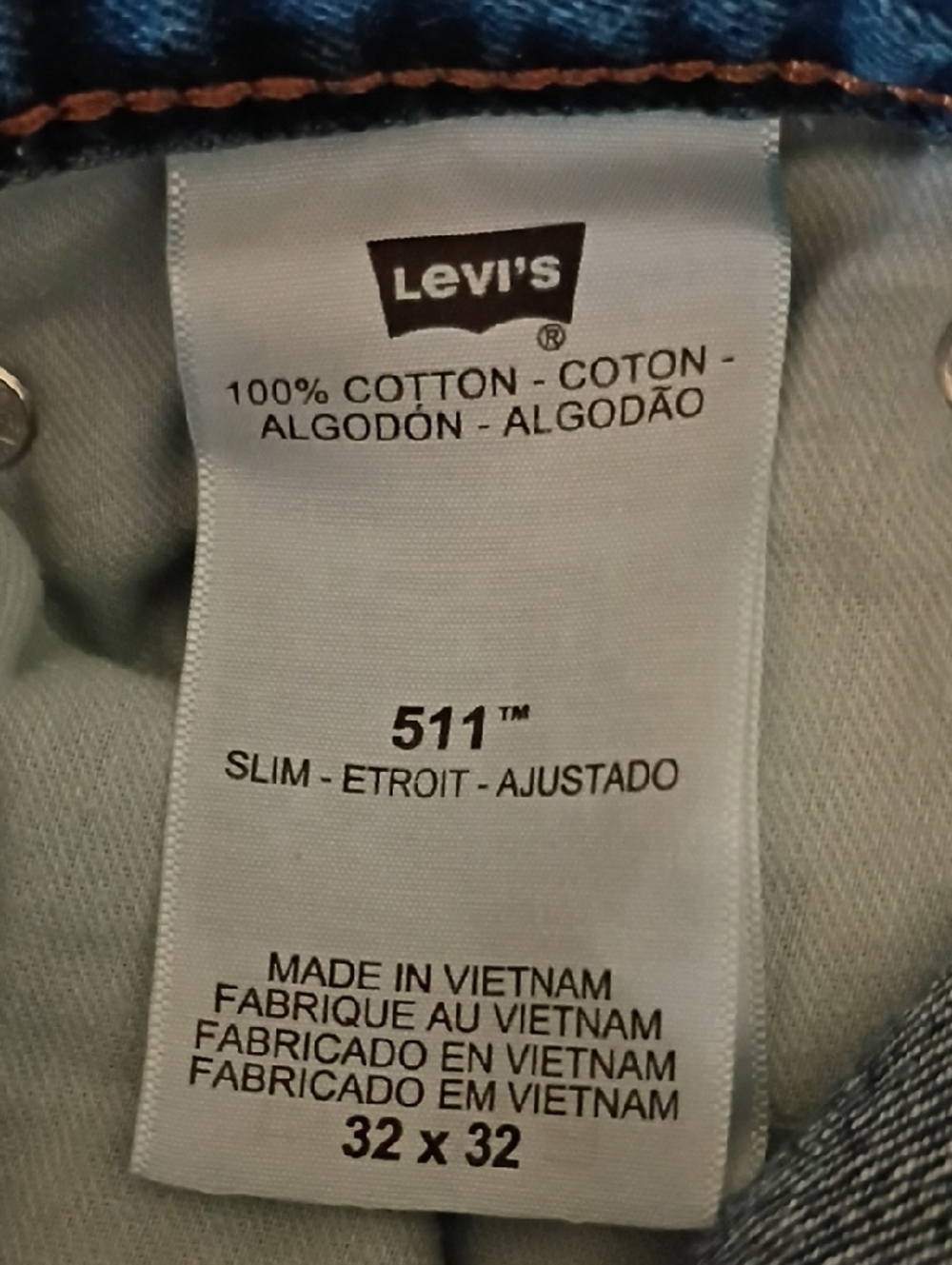Levi's 511 Men's Slim Fit Jeans 32x32 - Picture 7 of 10